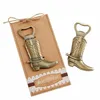 Vintage Brons Legering Cowboy Boot Vorm Flesopener Persoonlijkheid Bar Keuken Tool Soda Bierfles GLB Opener Bruiloft Gift Gift