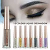 Diamond Pearlercent Liquid Eyeshadow Лайнер Комбинированные 12COLOR SHINE Красочная Тень Глаза Блестящая Подводка для глаз Установите бесплатный корабль 12