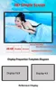 Draagbare projectorscherm 16: 9 100 inch Opvouwbare witte LED-projectieschermen voor Wandmontage Home Theatre-films