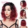 Hela svarta 14inch Bob Lace Front Wigs Synthetic 3x Box flätor flätade peruker Afroamerikanska hår Korta peruker för kvinnor2778029