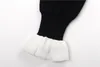 Fashion-Black White Patchwork Stand Long Sleeves Long Pullover Women Brand Same Style Ruffles Bow Knitting Long Dresses Women 110104
