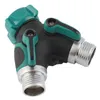 34 Inch Garden Hose 2 Way Splitter Valve Water Pipe Faucet Connector US Standard Thread