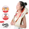 Snelle schip Home Auto Elektrische Verwarming Back Massaging Neck Massager Kussens Kaap Shiatsu Infrarood Kneeding Therapie Ache Schouder Ontspan