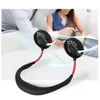 New USB Rechargeable Wearable Hand Free Neckband Fan Personal Mini Neck Double head flexible Fans 3 Speed Adjustable for Home Office