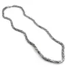 Ny ankomst silver tjock länk kedja mode byzantinsk halsband rostfritt stål mens kedjor smycken långt halsband, 4,5 mm bredd