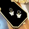 10 coppie placcate in oro a farfalla Shell Dangle Orecchini per le donne anniversario regalo rettangolo forma gioielli in resina