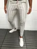 2020 Новые стильные мужчины Slim Fit Stripe Business Formal брюки повседневные офисные брюки скинни бизнес -костюм брюки для бизнеса.