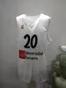 Real Picture Jaycee Carroll # 20 Basketball Jersey Madrid Baloncesto Euroleague Retro Mens Stitched Anpassat Nummen Namn Jerseys