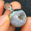 Natürliche Öffnung Lächeln Achat Kristall Sand Perle Stein Anhänger Männer und Frauen DIY Halskette Schmuck machen Schmuck