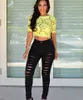 Novo Designer Denim Mulheres 2018 Cintura Alta Rasgado Calças de Jeans Para As Mulheres Skinny Black White Jeans Mulher Elastic Slim Jean Femme 50 MX190712