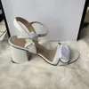 Classic High heeled sandals Coarse heel leather luxury Designer Suede woman shoes Metal buckle for parties Occupation Sexy sandals size35-42
