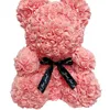 Nowy 40 cm róża niedźwiedź symulacja kwiat kreatywny prezent mydło róża misia brzeg urodzinowy prezent przytulić niedźwiedź t2i5030