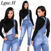 Jeans mulher jeans macacões femininos rasgados jeans para mulheres jumpsuits de cintura alta estiramento calça feminina jumper calças 3xl s