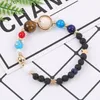 Europe and the United States wind universe Galaxy solar system eight planets bracelet guardian stars natural stone beads braided bracelet je