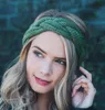 Kobiety Ciepły Skręt Headband Moda Projekt Crochet Stretch Twist Head Band Turban Akcesoria do włosów Zimowe Sporty Hairbands