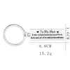 To my woman To my man LOVER AWESOME ALLOY KEYRING KEYCHAIN KEYRINGS KEYFOB KEY CHAIN KEY RING FOR BELT TOTE BAG SLING BAGS CAR KEY