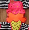 2020 Badebekleidung 27y Kinder Eis Badeanzug Sommermädchen gestreift Camis Gurt Onepiece Baby Girl Badeanzug Badeanzüge8615163