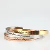 Fashion Simple Women Gifts Bracelet Stainless Steel Free Engraving Cuff Bangle charm Silver/gold /Rose gold Bracelet