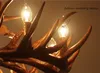 Europe Country 9 Head Candle Antler Chandelier American Retro Resin Deer Horn Lamps Home Decoration Lighting E14 110-240V