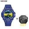 WEIDE Sports Military Luxurious Clock numeral digital product 50 meters Water Resistant Quartz Analog Hand Men WristWatches