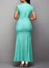 2020 Royal Mermaid الأم لفساتين العروس ساتان زائد حجم الخامس خط الزفاف الضيف فستان قصير الأكمام الأنيقة الأنيقة 0508