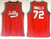 Biggie Smalls # 72 Kötü Boy Norious Büyük Film Jersey 100% Dikişli Basketbol Formaları Ucuz Sarı Kırmızı Siyah Karışım Sipariş