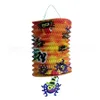 Halloween Folding Organ Paper Lantern Barnens bärbara papper Pumpa Bat Skelett Hängande Lantern Ljuslampa Halloween Decor Tool RR