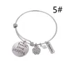 Amor inspire ensinar cristal branco maçã régua pulseira inoxidável bangle jóia presente professor amigo dlh2041462782