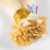 VMAE RUSSISCHE REMY VIERTION TIPS 1G / S PRE Bonded Dubbele Getekende 50g Platte Tip Recht Blond Bruin Grijs Keratin Fusion Menselijk Hair Extensions