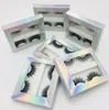 Luxury laser packaging 2 Pairs mink false eyelashes thick natural long handmade fake lashes reusable eye makeup accessory 6 models DHL Free