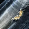 Мода Новая Мода Мужские Разорванные короткие джинсы Бренд Одежда Бермудские Летние 98% Хлопок Шорты Дышащие Джинсовые Шорты Мужской Качество