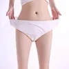 Womens Disposable 100% Cotton Underwear Panties Classic Briefs White Travel- Hospital Stays- Emergencies 5 Packs/Bag