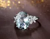 Natural Navy Topaz Butterfly Ring Women039s 925 Sterling Silver Princess Cut Women039s Gemstones Engagement Diamond Jewelry 6748678