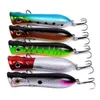 1 adet 8.5 cm 11g 6 # Kanca Yapay Yem Balıkçılık Mücadele Popper Cazibesi Balıkçılık Wobbler Kış T191016 Için Yukarı Su Crankbait