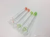 Glass Oil Burner Pipe mini Smoking Hand Pipes galss tube Thick Glass Pipe Oil Colorful Pipe Free Shipping