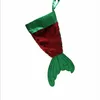 クリスマスデコレーションソックスギフトバッグ新しいフィッシュテイルスパンコールソックスクリスマスソックスフェスティバルパーティーかわいい物資を吊るすクリスマス装飾C1596
