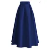 Plus storlek kjolar faldas mujer moda 2019 abaya dubai turkiska långa pläterade maxi höga midja kjol kvinnor jupe longue femme kjolar cx200703