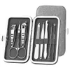 Tagliaunghie 8Pcs Tagliaunghie in acciaio inossidabile Forbici Completo Set Kit Manicure Arte in acciaio inossidabile Moda donna Dec