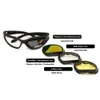 Lunettes de protection polarisées C5, lunettes de soleil militaires 4 lentilles, lunettes tactiques de jeu de guerre de tempête du désert pour hommes