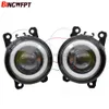 2 pçs / par (Esquerda + Direita) Angel Eye car-styling Lâmpadas de Nevoeiro Luzes LED Para Renault Duster Fechado Veículo Off-Road 2012-2015