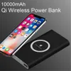 아이폰 11 10000mah 무선 충전기 전원 은행 외부 배터리 급속 충전 무선 충전기되는 PowerBank 휴대용 휴대 전화 충전기