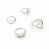 20 Pieces/lot Small Mix Stainless Steel Rings for Women Music Butterfly Flower Charm Cross Love Letter Ring Wholesale lots bulk
