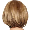Short Curly Hair Synthetic Wigs Blond Hair