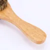 Деревянная ручка для живота мужчина для бороды щетка для волос с двойной лице