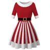 Famille correspondant vêtements mère fille robes femmes impression 3D robe adolescente robe de noël maman filles fête vêtements 8 Styles