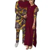 African Clothes Women Ankara Print Long Dresses Mens Shirt and Pants Sets Lover Couples Clothes African Design Clothing WYQ146