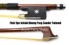 Violin Bow Fish Eye Inlay Ebony Frog Suede Twined Mahogny Horse Hair 18 14 12 34 44 8309572