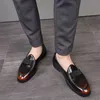 Loafers erkekler deri elbise ayakkabıları oxfords erkekler klasik ayakkabı Gents ayakkabı moda sepatu üzerinde pria sapato sosyal maskulino kurşun bu242z