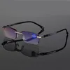 Anti Blue Light Blocking Rimless Reading Glasses Women Men Square Frameless Presbyopic Glasses Diopters +1.0 +1.5 +2.0 +2.5 +3.0 +3.5 +4.0