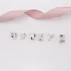 Authentic 925 Sterling Silver Beads Letter U-Z Charms passar europeisk pandora stil smycken armband halsband 797475